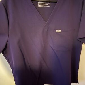 Figs Technical Collection Deep Purple Scrub Top